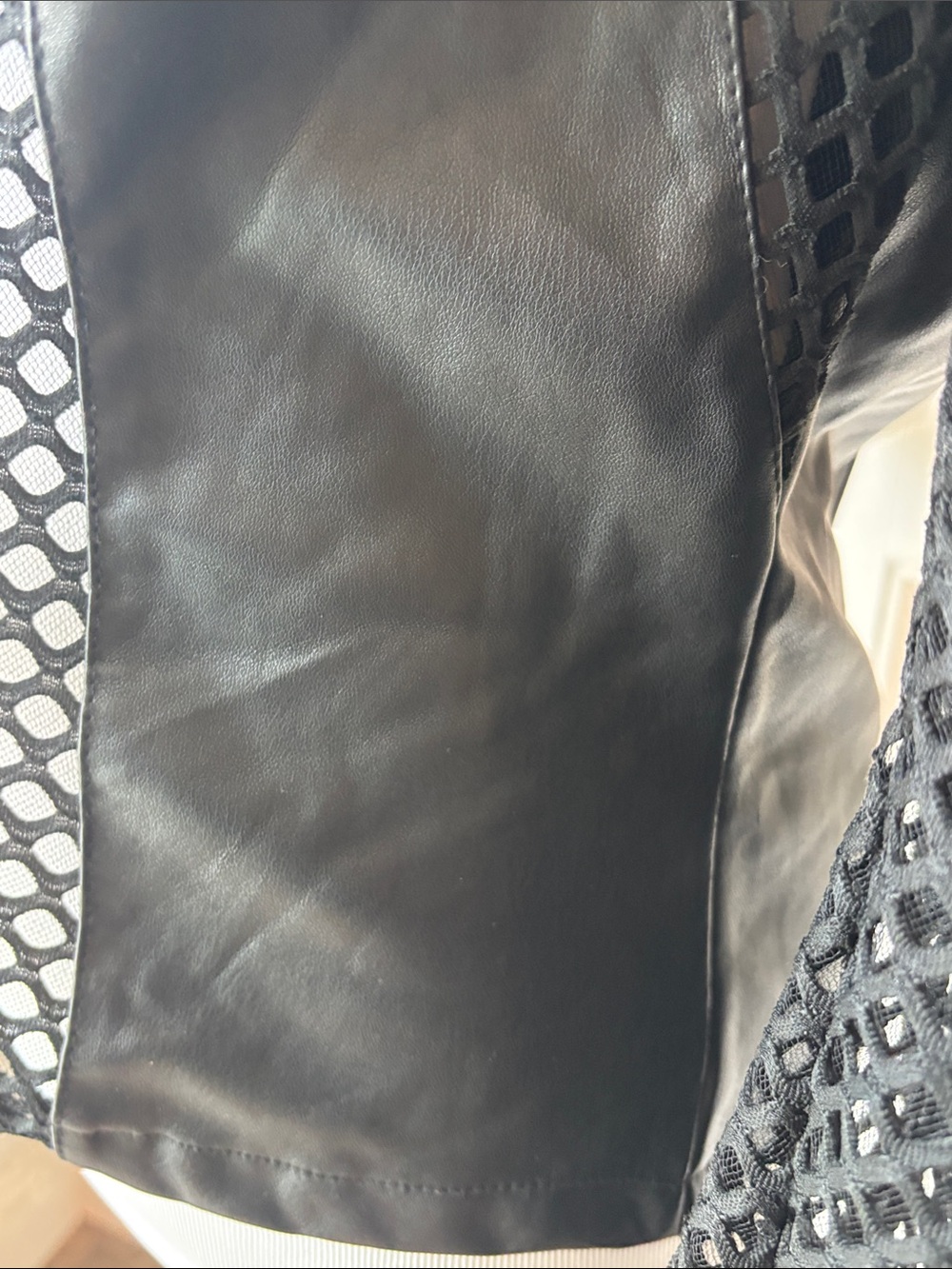Ashley Stewart Black Faux Leather Zip-Front Jacket - Picture 9 of 13